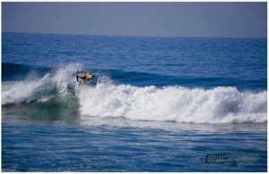 Surfer Getting Some Air on a Beach Break in Morocco