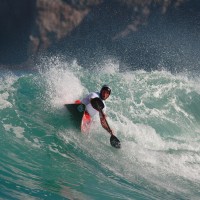 Chris Harvey Surf Kayaking at the world competition