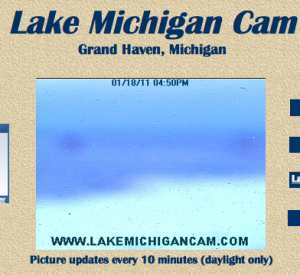 Lake Michigan Web Cam in Winter